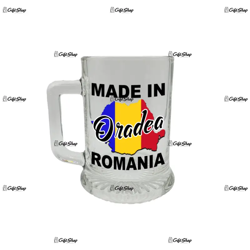 Made in oradea romania, halba cu mesaj